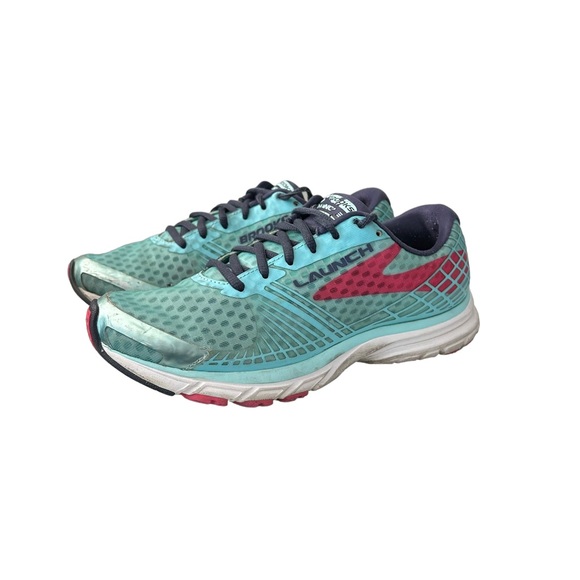 Brooks Womens Launch 3 1202061B436 Blue Pink Running Shoes Sneakers Size 8.5 - Picture 4 of 12